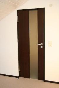 Zimmertür Wenge & Glasstreifen